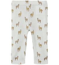 Lil' Atelier Leggings - Wool - NbmNoel - Gray Dawn/Lama
