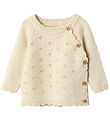 Lil' Atelier Blouse - Knitted - NbfLaguna - Turtledove w. Pointe