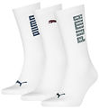 Puma Socken - Regular Crew - 3er-Pack - Weißes/farbiges Logo