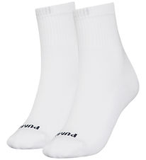 Puma Socks - Short Crew - Heart Logo - 2-Pack - White/Black
