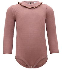 Minimalisma Romper l/s - Rib - Zijde/Katoen - Beauty - Antiek Ro
