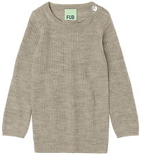 FUB Blouse - Rib - Knitted - Wool - Oat Melange
