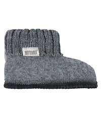 Huttelihut Inniskór - Ull - Medium+ Grey Melange