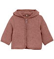 Huttelihut Fleece Jacket - Wool fleece - Burlwood w. Ears