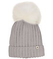 Huttelihut Beanie - Wool/Cotton - Knitted - Medium+ Grey Melange