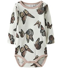 Name It Bodysuit l/s - Wool - NbfWillitus - Snow White/Bow Tie