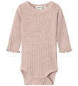 Name It Body l/ä - Wolle/Seide - Rib - NbfWossa - Shadow Grau