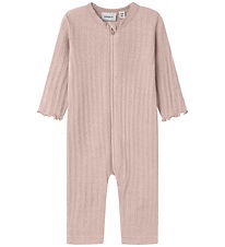 Name It Nightsuit - Wool/Silk - Rib - NbfWossa - Shadow Gray
