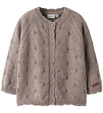 Name It Cardigan - Wool - Knitted - NbfWrilla - Satellite w. Hul
