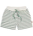 Petit Piao Sweat Shorts - Terrycloth - Pocket - Off White/Green