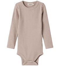 MarMar Bodysuit l/s - Pointelle - Benedicte - Soft Beige