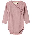MarMar Wrap Bodysuit l/s - Rib - Belita - Soft Berry