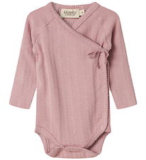 MarMar Wrap Bodysuit l/s - Rib - Belita - Soft Berry