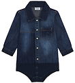 Hust and Claire Shirt Bodysuit l/s - Denim - Bertil - Blue Denim