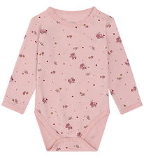 Hust and Claire Bodysuit l/s - Wool - HCBo Flora - Adobe Rose