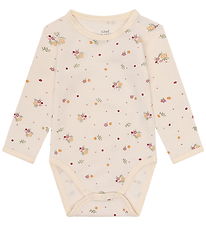 Hust and Claire Bodysuit l/s - Wool - HCBo Flora - Off White