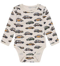 Hust and Claire Bodysuit l/s - Wool - HCBo Cars - French Oak