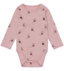 Hust and Claire Bodysuit l/s - Wool - HCBo Mouse - Adobe Rose