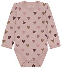 Hust and Claire Romper l/s - Wol/Bamboe Viscose - HCBaloo Heart 