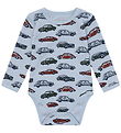 Hust and Claire Romper l/s - Wol - HCBo Cars - Baby Blue