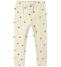 Name It Leggings w. Fleece - Noos - NmfTavina - Summer Sand w. H