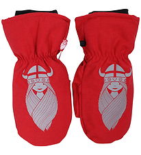 Danefæ Mittens w. Fleece - DaneSnowball - Dark Red Freja