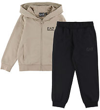 EA7 Sweat Set - Beige/Black
