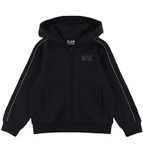EA7 Cardigan - Black w. Green