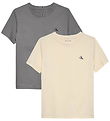 Calvin Klein T-shirts - 2-Pack - Monogram - Granite Grey/Whiteca