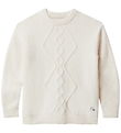 Calvin Klein Blússa - Pólýester/Ull - Fluffy - Whitecap Grey