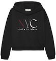 Calvin Klein Kapuzenpullover - Zugeschnitten - NYC Grafik - CK B