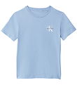 Calvin Klein T-shirt - Chest Monologue - Faded Denim Blue