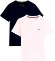 Tommy Hilfiger T-shirt - 2-pack - Desert Sky/Light Pink