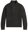 Polo Ralph Lauren Bluse m. Lynlås - Strik - Windsor Heather