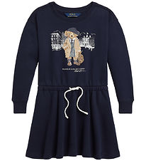 Polo Ralph Lauren Sweat Dress - Refined Navy w. Soft Toy