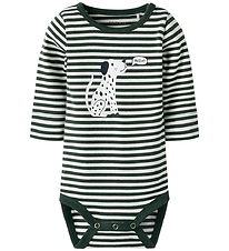 Name It Bodysuit l/s - NbmKian - Cloud Dancer/Deep Forrest w. Pr