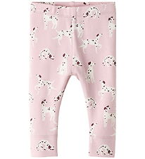 Name It Leggings - NbfKilas - Bleached Mauve/Cloud Dancer w. Pri