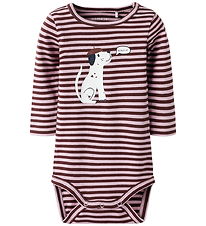 Name It Bodysuit l/s - NbfKilas - Bleached Mauve/Andorra w. Prin