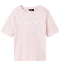 LMTD T-shirt - NlfFaca - Pink Tulle w. White
