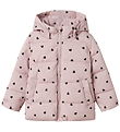 Name It Puffer Jacket - NmfMonday - Violet Ice w. Hearts