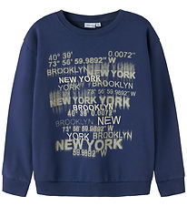 Name It Sweatshirt - NkmNestel - Blueprint w. Print