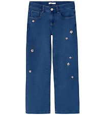 Name It Jeans - NkfRose - Dark Blue Denim w. Flowers