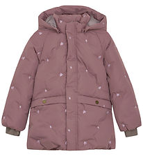 En Fant Steppjacke - Rose Taupe m. Blumen