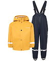 Didriksons Rainwear w. Suspenders - PU - Slaskeman - Dark Pollen