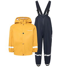 Didriksons Rainwear w. Suspenders - PU - Slaskeman - Dark Pollen