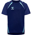 Hummel T-shirt - hmlLead 2.0 Jersey - Marine/Blue Fish