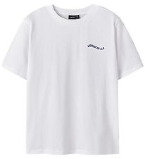LMTD T-shirt - NlfHeart - Bright White/Blue