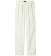 LMTD Trousers - Viscose/Linen - Noos - NlnFinen - White Alyssum