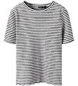 LMTD T-shirt - NlfSeher - Black Kaffe/Vit m. Hålmönster
