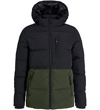 Jack & Jones Puffer Jacket - JjEowen - Raisin/Black Blocking